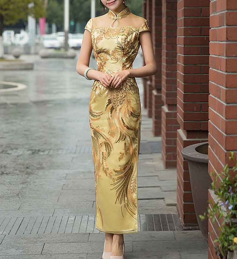 レディースのロングチャイナドレス
