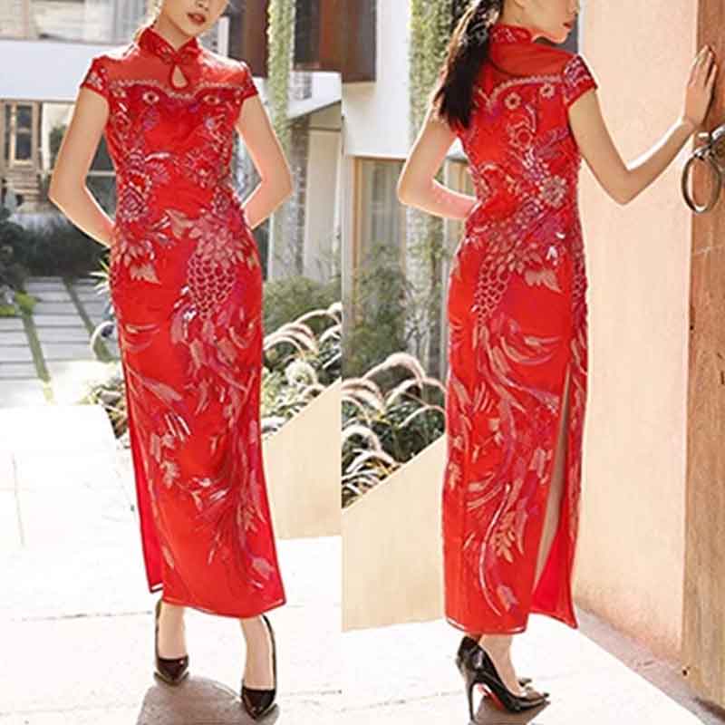 レディースのロングチャイナドレス
