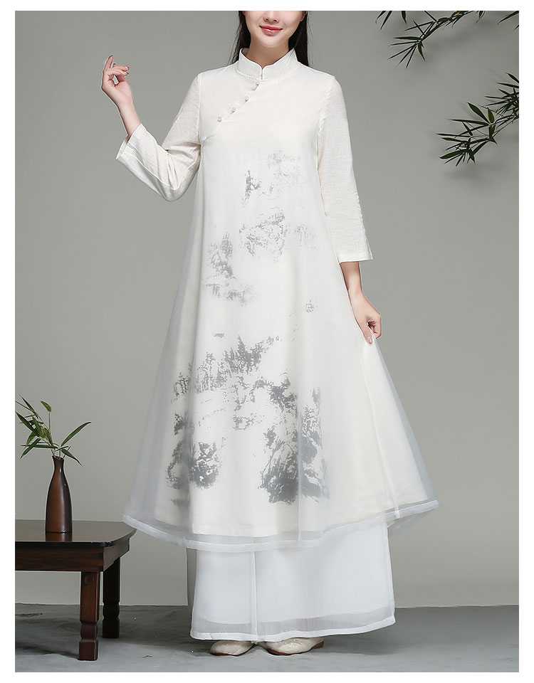 中華風のロングドレス