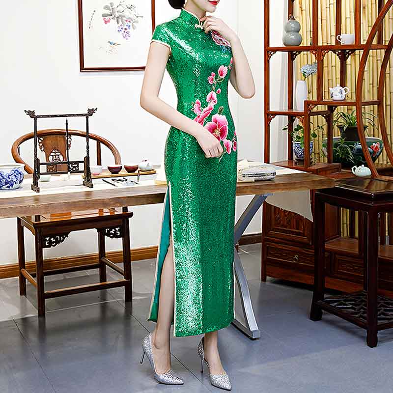 中国刺繍ワンピース
