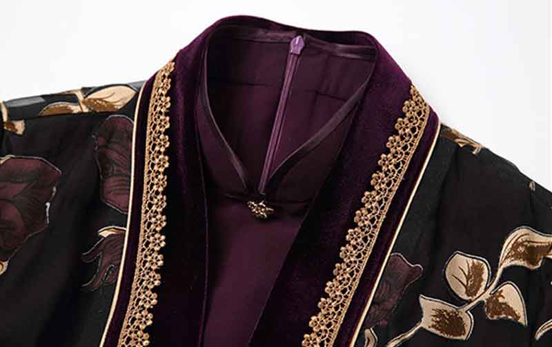 高級シルクのチャイナドレス