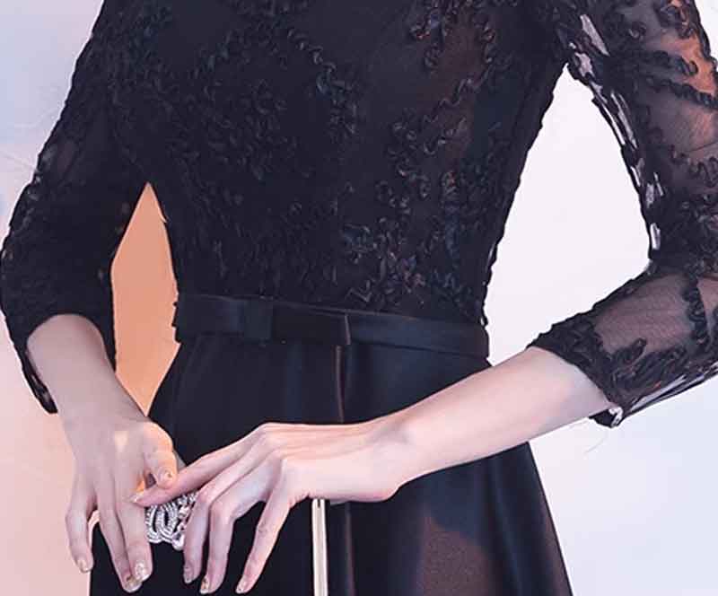 刺繍入り中華風のロングドレス