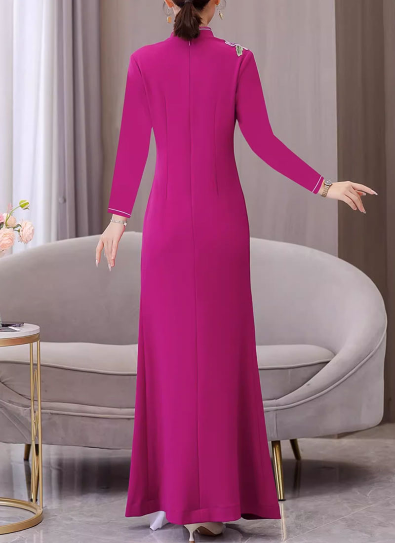 中華風のロングチャイナドレス