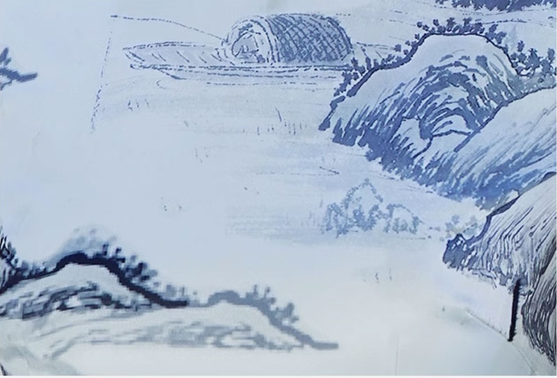 中華風のロングドレス