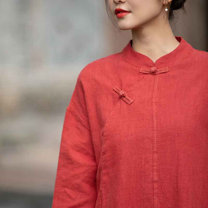 レディースの膝丈チャイナドレス