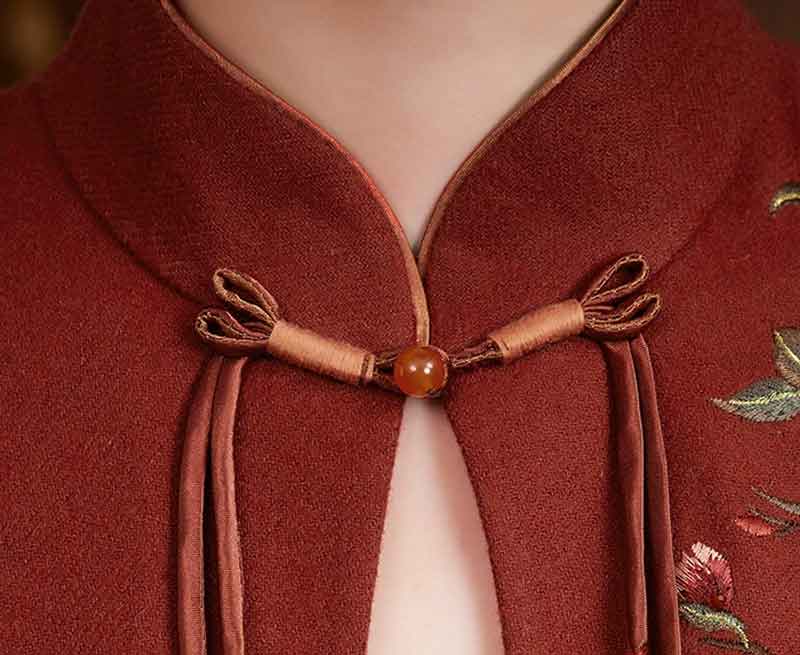 中国釦ワンピース