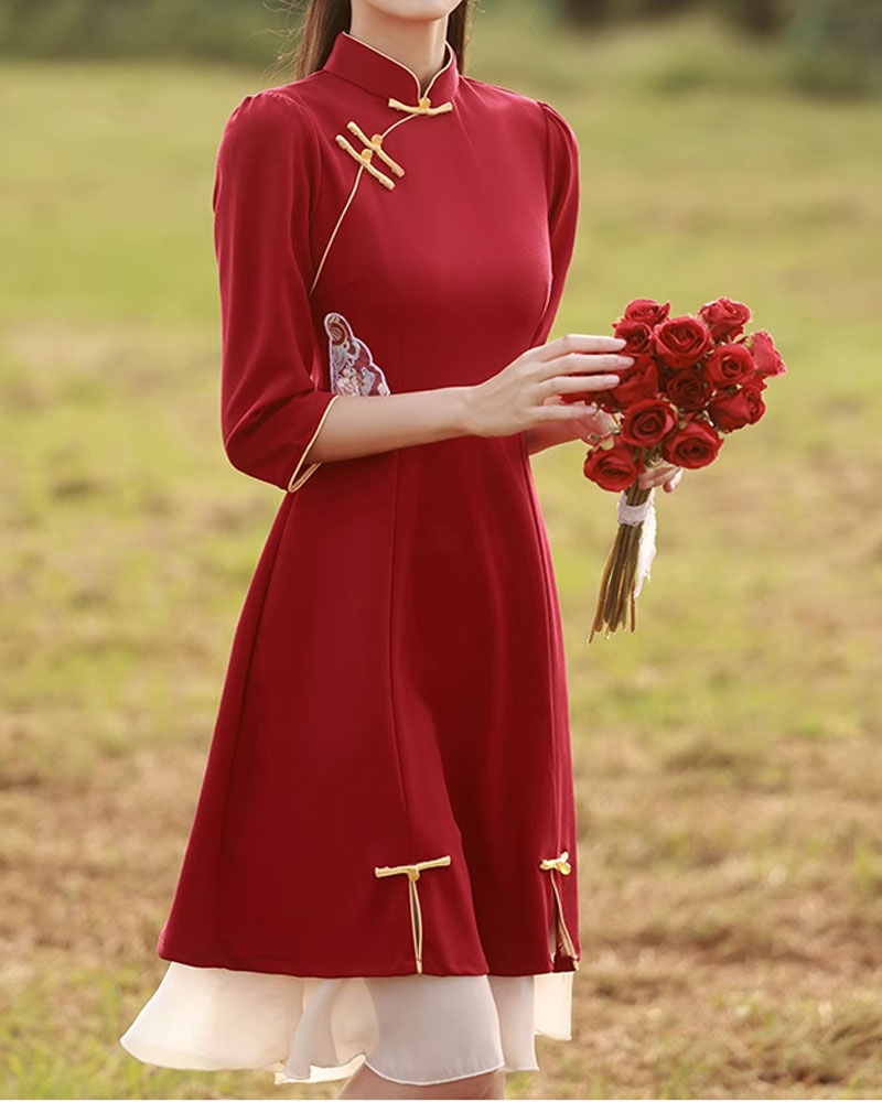 中華風のワンピース