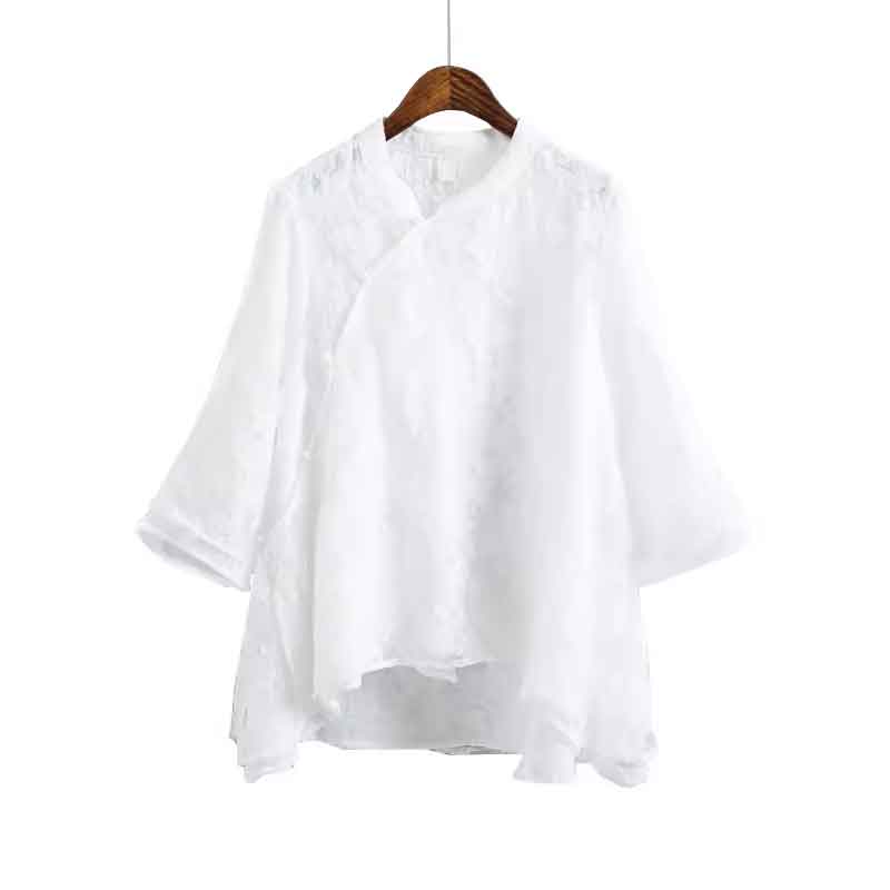 中華風レースブラウス