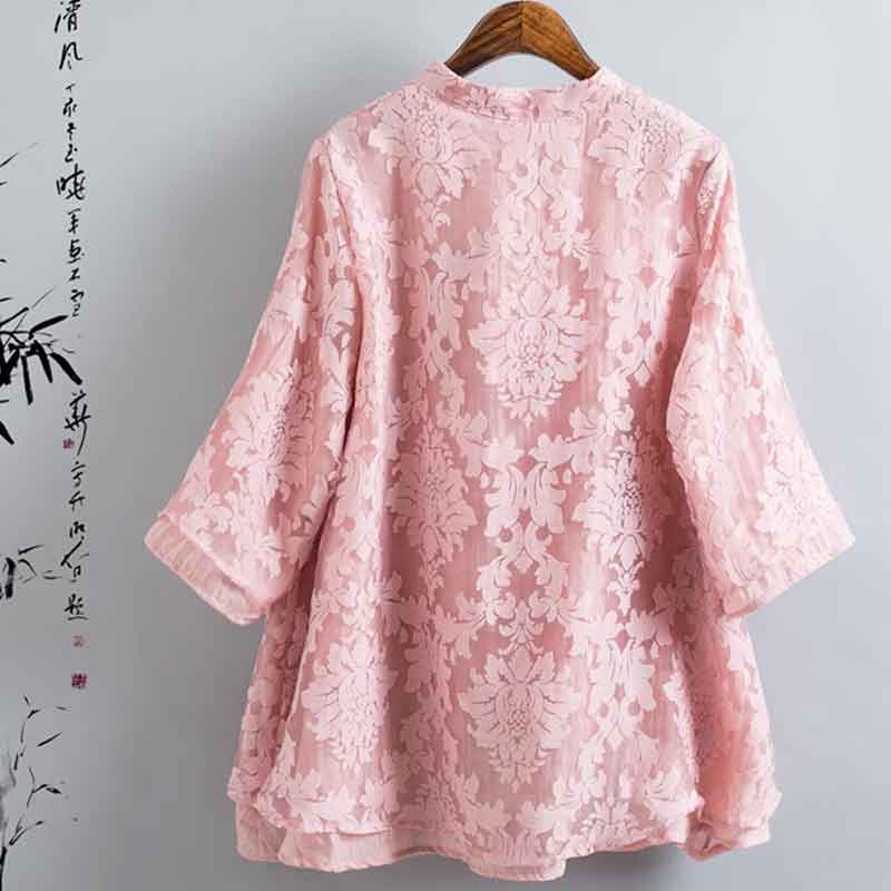 七分袖チャイナブラウス