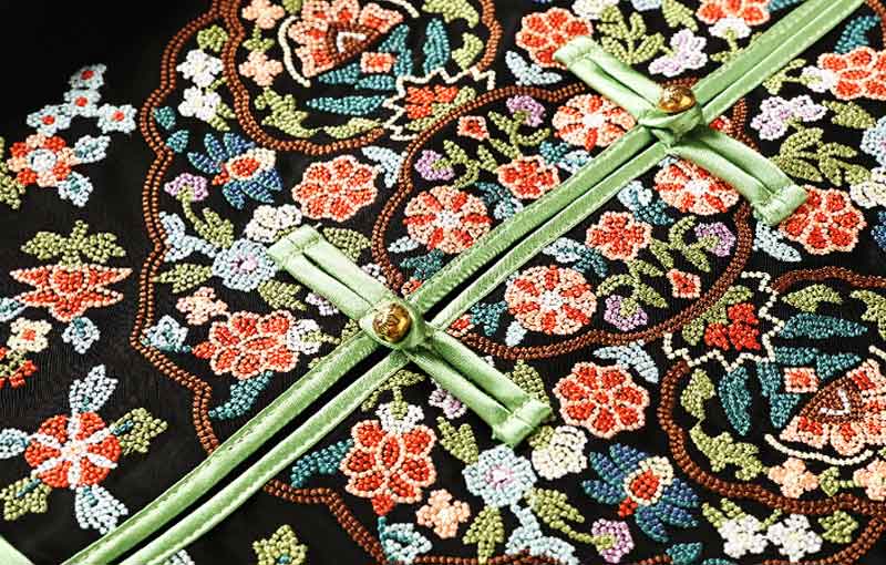 中国刺繍ヴィンテージボタンブラウス(2色)（ トップス）｜マイチャイナ