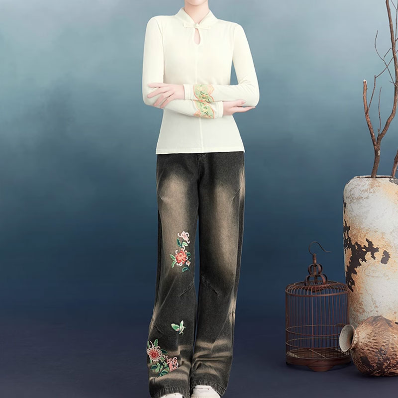 レディースのチャイナTシャツ