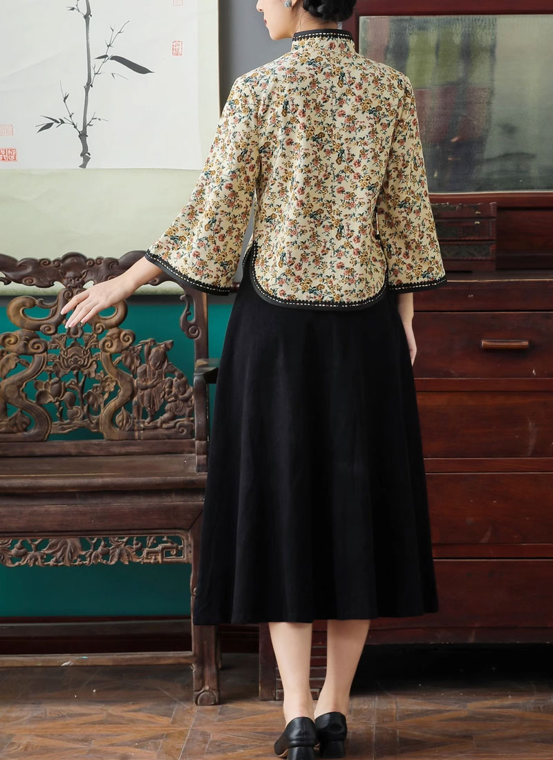 七分袖チャイナブラウス