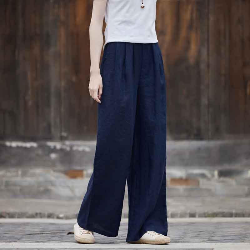 綿麻イージーワイドパンツ(9色)（ ボトム）｜マイチャイナ