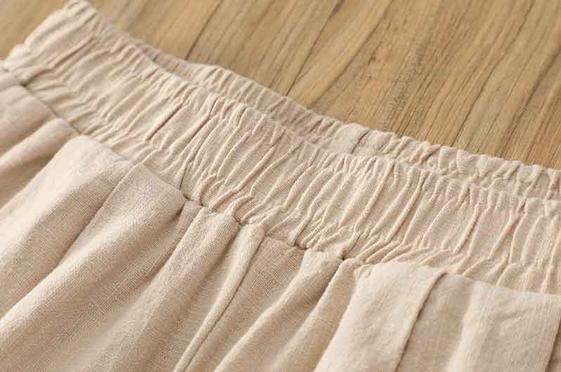 中華風のウェストゴムパンツ