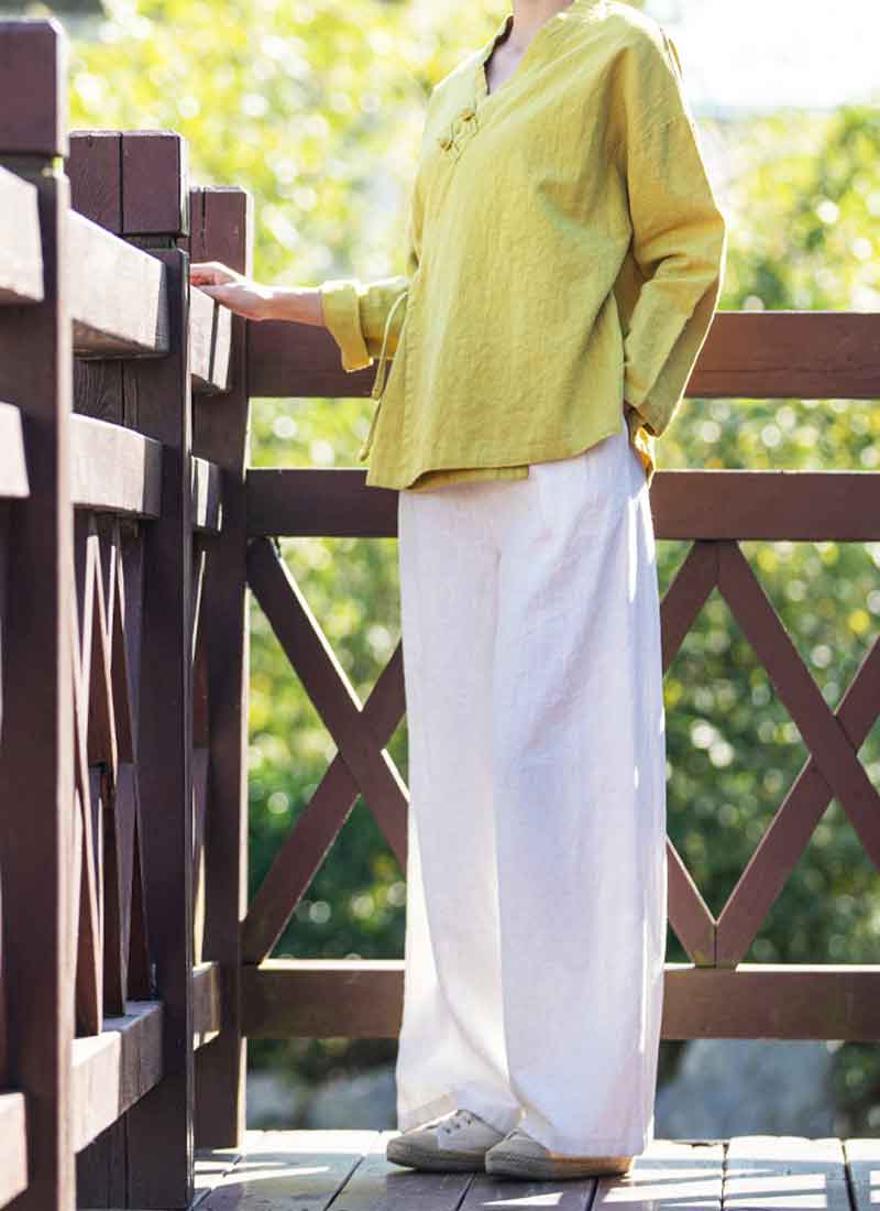 綿麻ワイドパンツ
